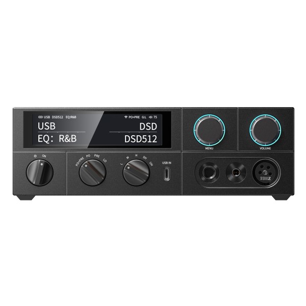 FiiO K17 R2R Headphone Amp and DAC, Black - Front Panel