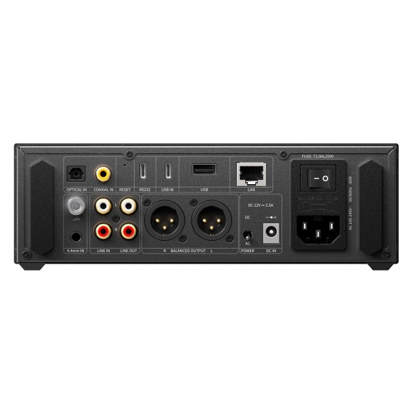 K17 R2R Desktop DAC and Headphone Amp, Black - Rear