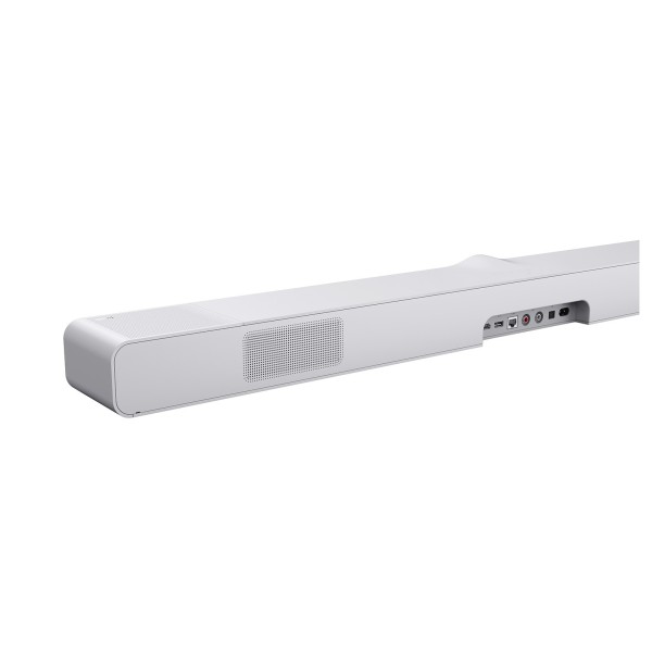 WiiM Bar Soundbar, Matte White rear angle 