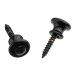 Gotoh EP-B1 Gitarren-Gurtknopf/Flügel, Black Chrome