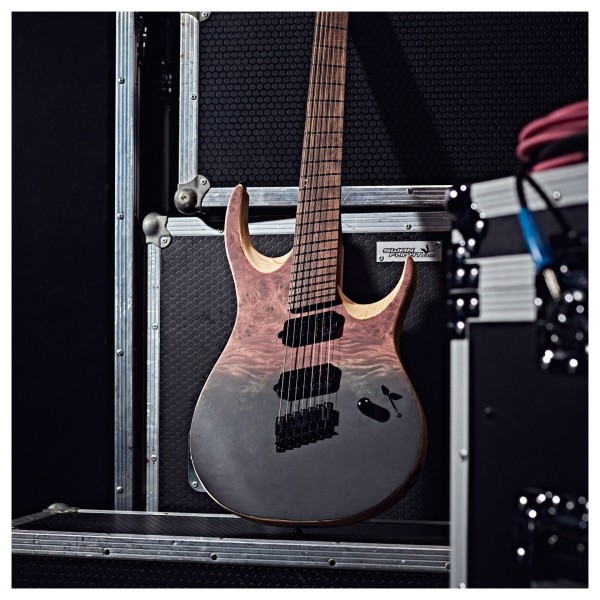 G4M 529 Fanned Fret 7-String Electric Guitar, Grey Tide Fade
