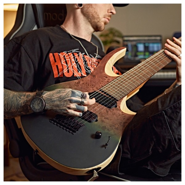 G4M 529 Fanned Fret 8-String Electric Guitar, Ocean Fade
