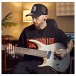 G4M 529 Left Handed Fanned Fret 8-String Electric Guitar, White Fade