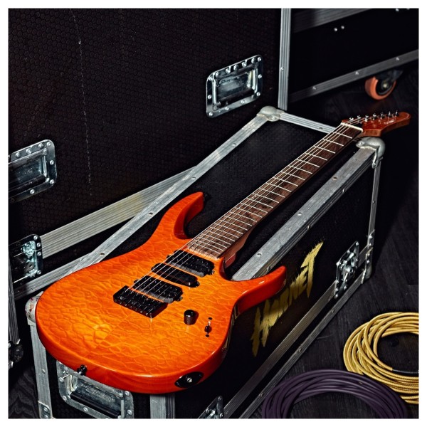 G4M 529 7-String Carve Electric Guitar, Violin Burst