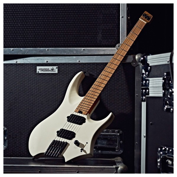 G4M 529 Headless Electric Guitar, Ivory