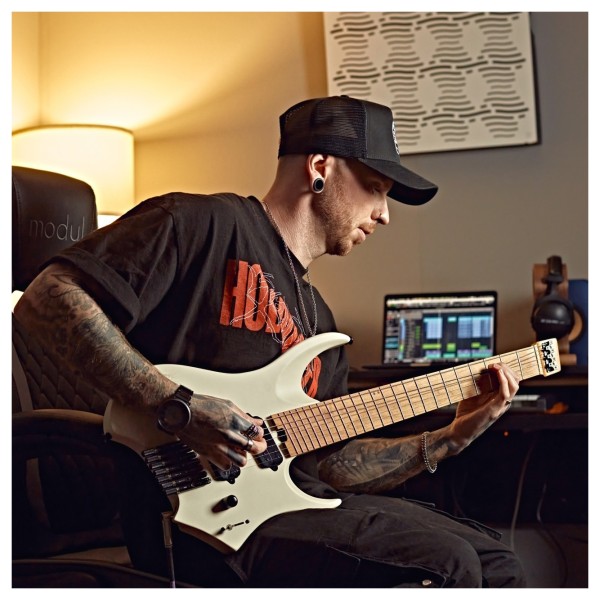G4M 529 7-String Headless Electric Guitar, Ivory