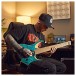 G4M 529 7-String Headless Electric Guitar, Trans Blue