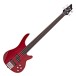 Chicago Fretless Bass Guitar by Gear4music, Trans Red