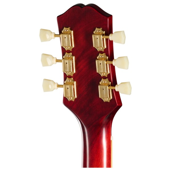 Epiphone Hummingbird Standard Left Handed, Cherry Sunburst - back of headstock