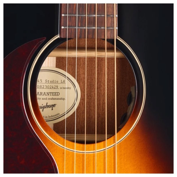 Epiphone J-45 Standard Left Handed, Vintage Sunburst - preamp controls