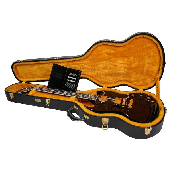 Gibson Custom SG Custom 2-Pickup, Ebony Fingerboard Gloss, Ebony #CS502200 - guitar in case