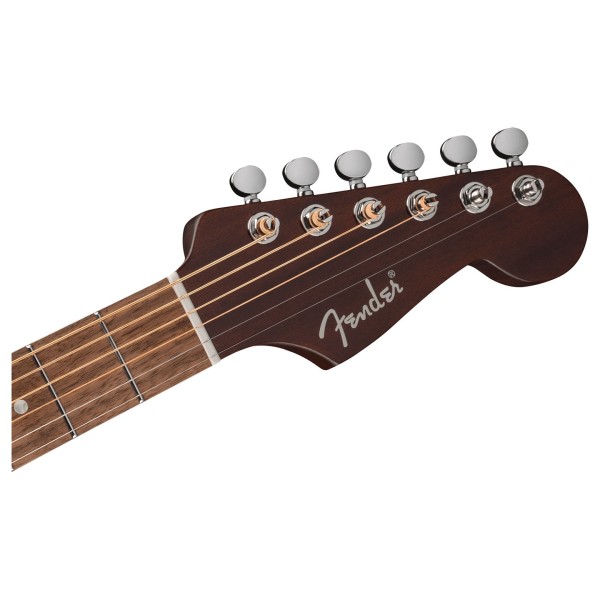 Fender California Deluxe Redondo Jr. E Mahogany, Natural - headstock