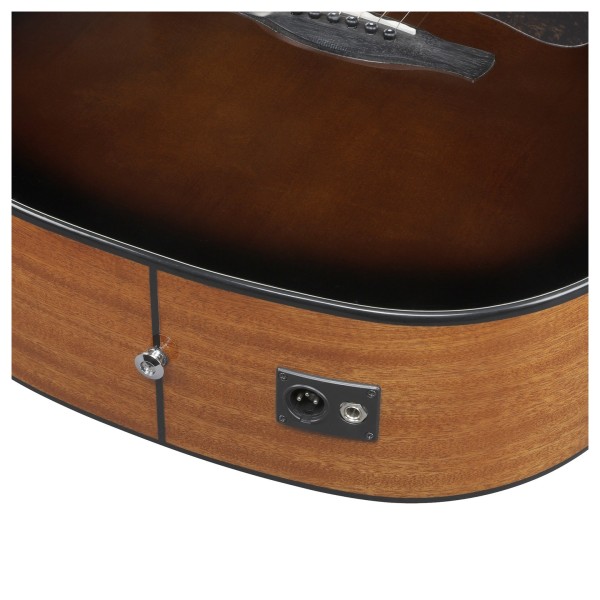 Ibanez AAD51CE Advanced Acoustic, Dark Violin Sunburst - jack and DI