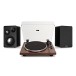 AVCOM 3-Way Active Stereo System With Moving Magnet Stylus Equiped Turntable Bundle