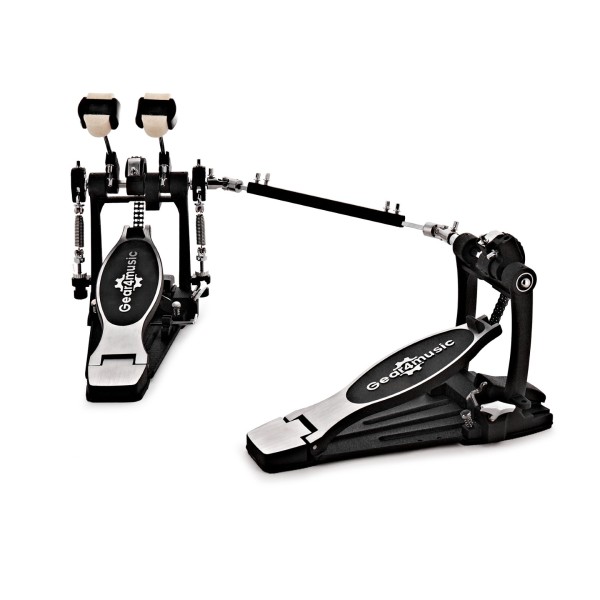 Left Footed Double Kick Drum Pedal with Floorplate by Gear4music