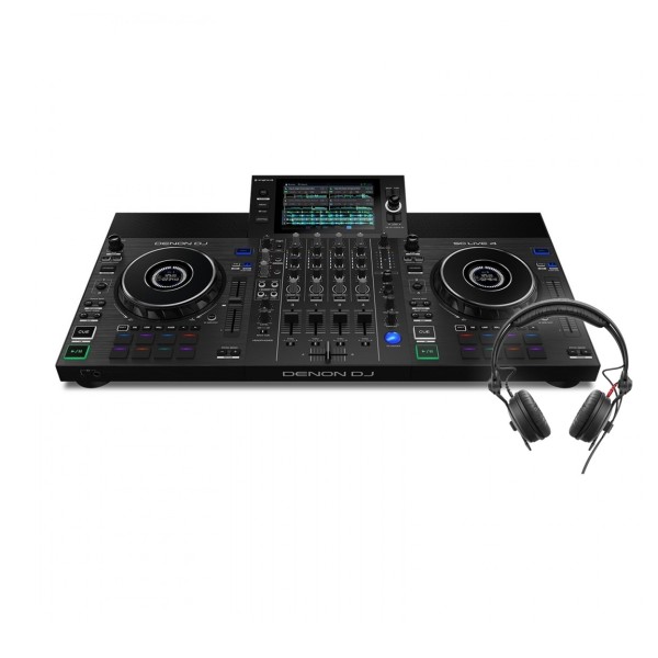 Denon DJ SC Live 4 and Sennheiser HD 25 Headphones - Bundle