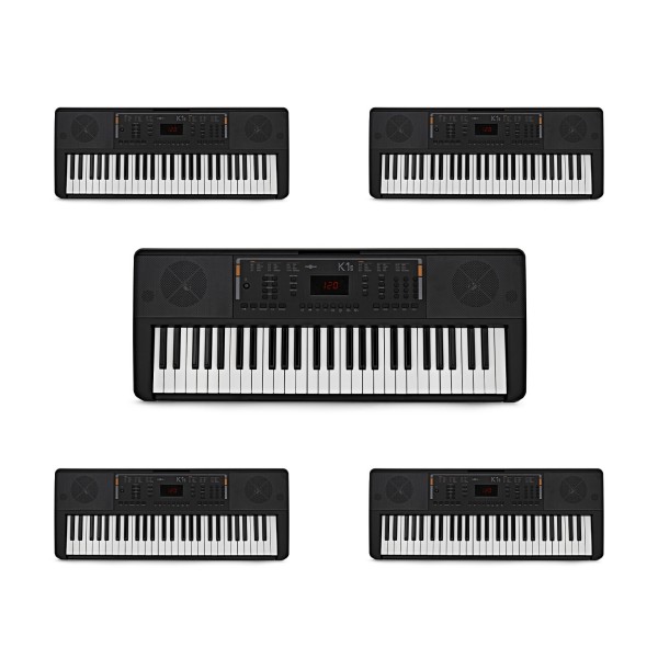 K1-LITE 54 Key Portable Keyboard by Gear4music, 5 Pack