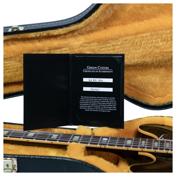 Gibson Custom Shop 1962 ES-330 Reissue, Vintage Burst #160157 - CoA