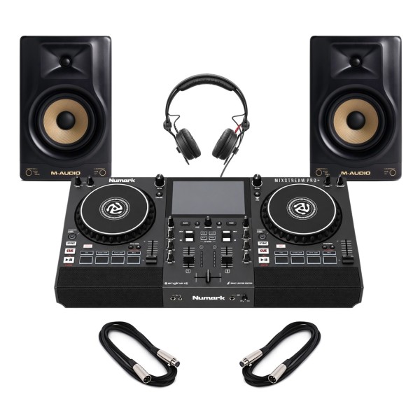 Numark Mixstream Pro+, M-Audio Forty Sixty Speakers and Sennheiser HD25 Headphone Bundle - Full Package