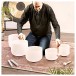 Gear4music Life Five Piece Crystal Singing Bowl Set & Bags, 432Hz