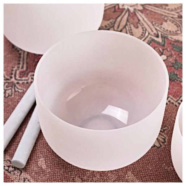Gear4music Life Five Piece Crystal Singing Bowl Set & Bags, 432Hz