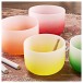 Gear4music Life Seven Piece Crystal Singing Bowl Set & Bags, 432Hz, Colour Frosted