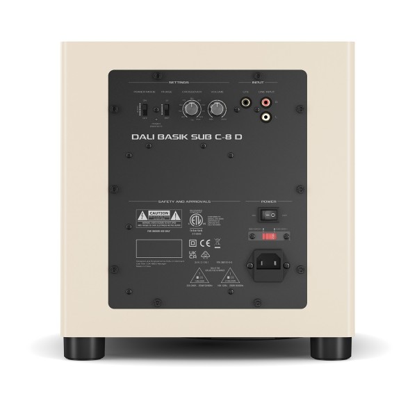 DALI Basik Subwoofer C-8 D, Caramel White rear 