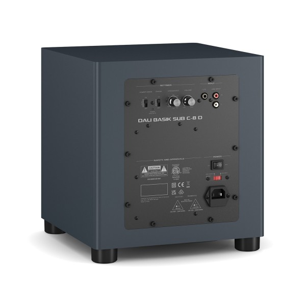 DALI Basik Subwoofer C-8 D, Chilly Blue - rear angle 