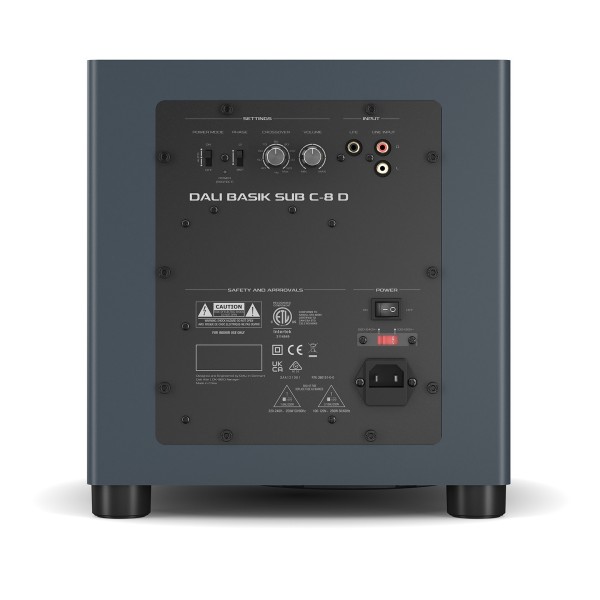 DALI Basik Subwoofer C-8 D, Chilly Blue - rear 