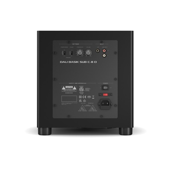 DALI Basik Subwoofer C-8 D, Solid Black - rear 