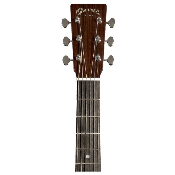 Martin J-16E, Black Smoke - headstock