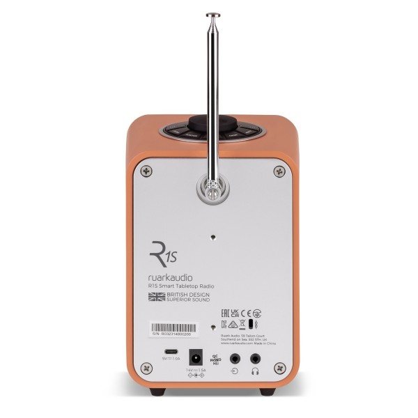 Ruark Audio R1S Smart Radio, Terracotta rear 