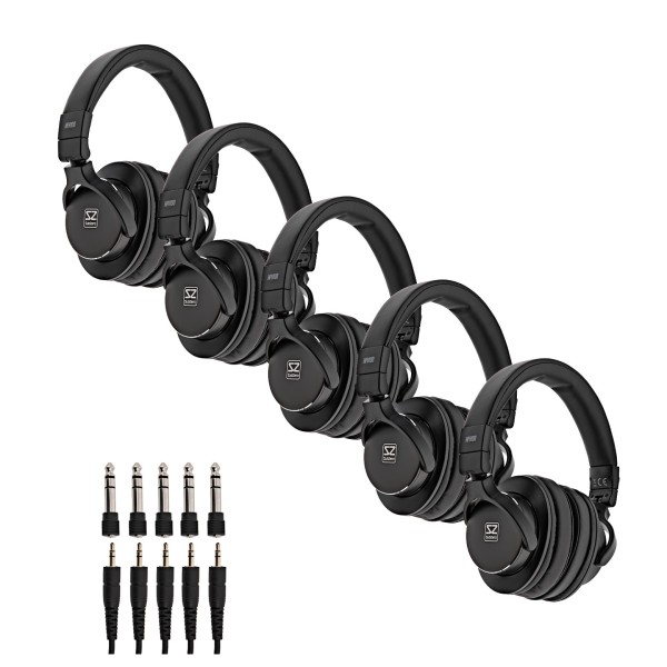 SubZero HFH100 Hi-Fi Headphones with Detachable Cable, Pack of 5