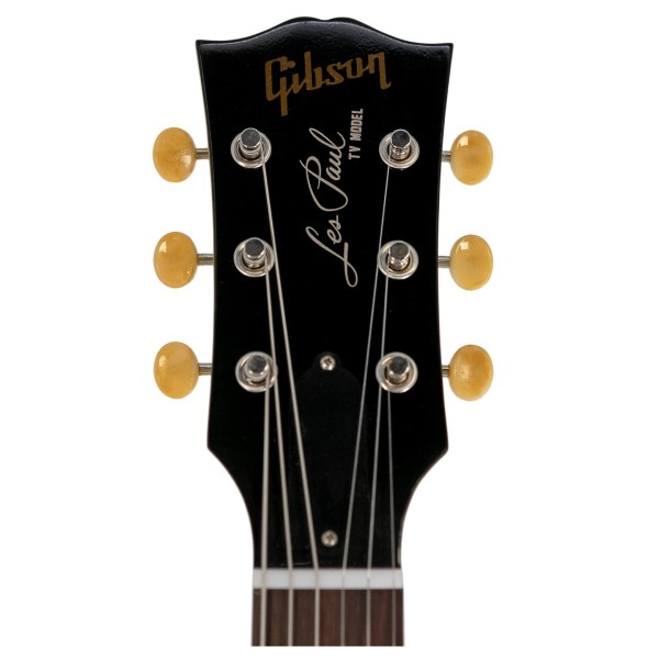 Gibson Custom 1957 Les Paul Junior Single Cut Reissue Ultra Light Aged, TV Yellow #751229 - headstock