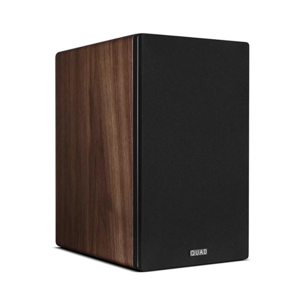 Quad Elegan 1 Standmount Speaker (Pair), Walnut - right grille 