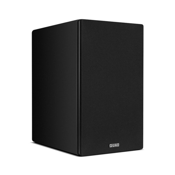 Quad Elegan 1 Standmount Speaker (Pair), Matte Black - right grille 