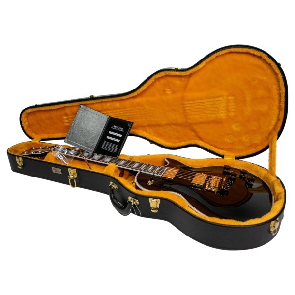 Gibson Custom Les Paul Axcess Custom Floyd Rose, Ebony #CS503478 - guitar in case