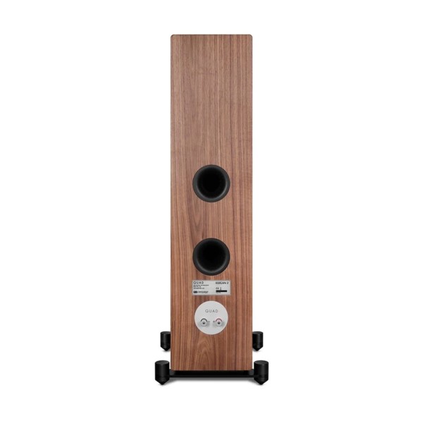 Quad Elegan 2 Floorstanding Speaker (Pair), Walnut - rear 