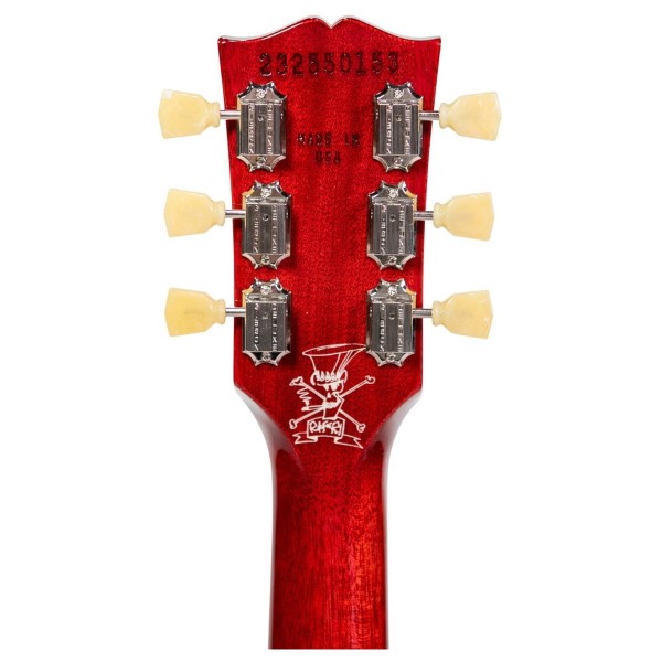 Gibson Slash "Jessica" Les Paul Standard, Honey Burst / Red Back #232550153 - back of headstock