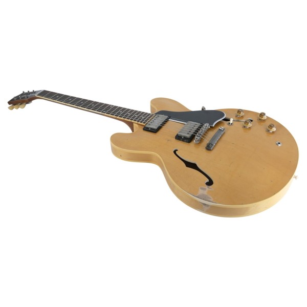 Gibson Custom 1959 ES-335 Reissue Ultra Heavy Aged, Vintage Natural #A931007 - angled shot