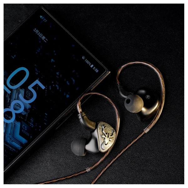 FiiO FH3 Lumi Triple Driver Earphones, Silver - Lifestyle 3