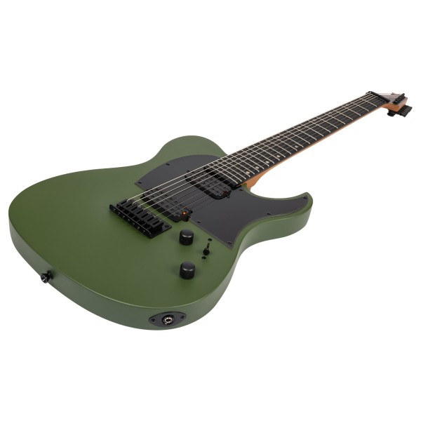 Spira Guitars T-407 MGR, Matte Green - angled shot