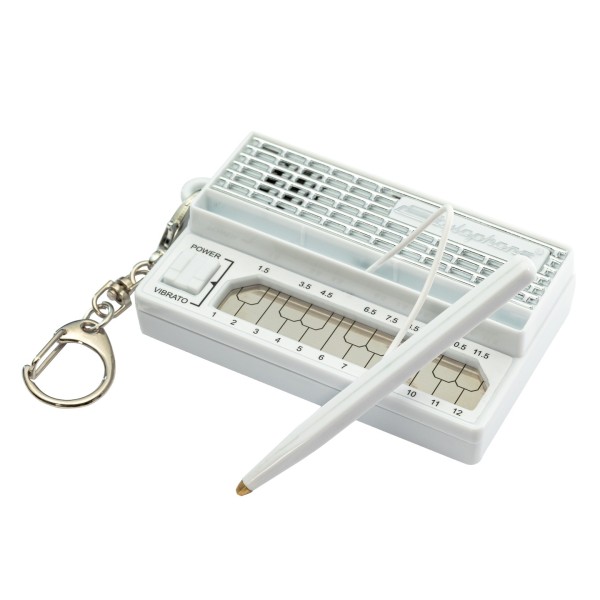 Stylophone Mini Keyring, White - Angled