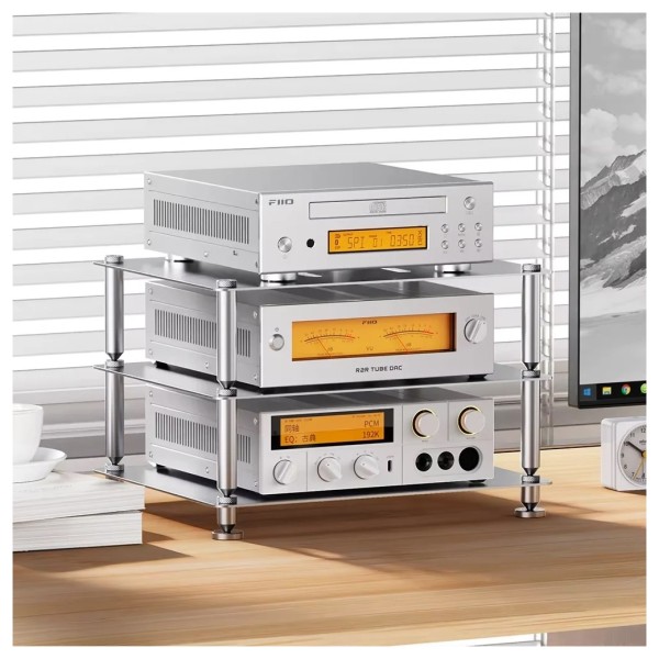 FiiO Modular HiFi Storage Rack, Silver - Lifestyle 2