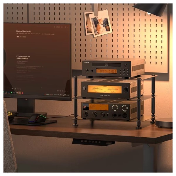 FiiO Modular HiFi Storage Rack, Black - Lifestyle 