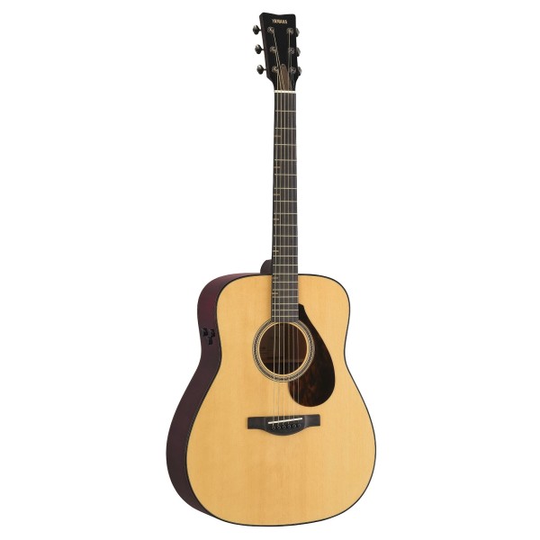 Yamaha FG7 MX Acoustic Guitar, Natural - side view