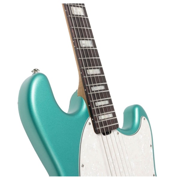Music Man Fluff Single H, Grit City Green - upper frets