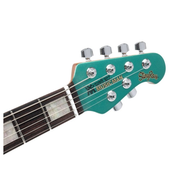 Music Man Fluff Single H, Grit City Green - headstock