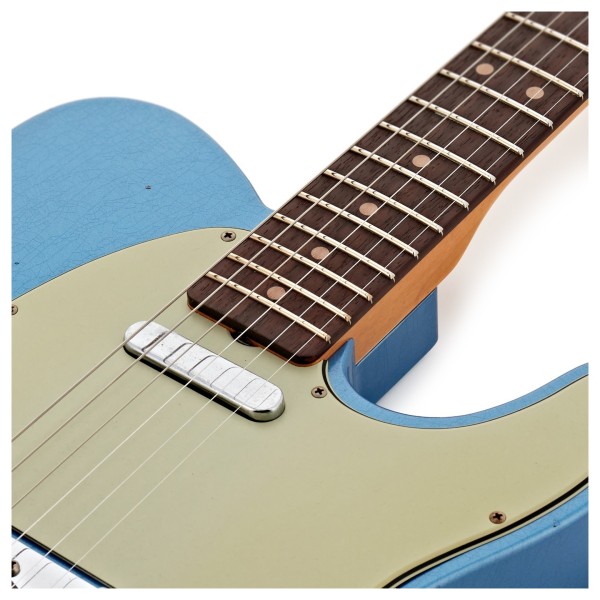 Fender Custom Shop Limited Edition '63 Telecaster Relic, Aged Lake Placid Blue - upper frets