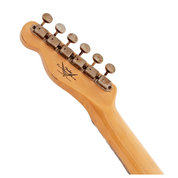 Fender Custom Shop Limited Edition '63 Telecaster Relic, Canary Yellow - back of headstock